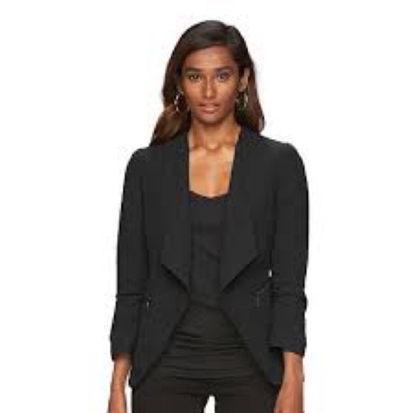 Apt. 9 black blazer with ruched sleeves size 12 - Picture 1 of 6